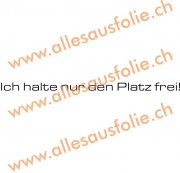 Ich halte nur den Platz frei!