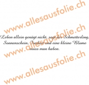 Leben allein genügt nicht, sagt der Schmetterling, Sonnenschein,