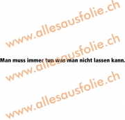 Man muss immer tun was man nicht lassen kann