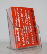 Prospektständer transparent Hochformat
