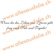 Wenn dir das Leben eine Zitrone gibt, frag nach Salz und Tequila