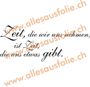 Zeit, die wir uns nehmen, ist Zeit, die uns etwas gibt