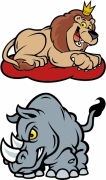 Löwe Nashorn