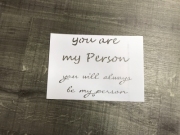 Mehrwegschablone "you are my person"